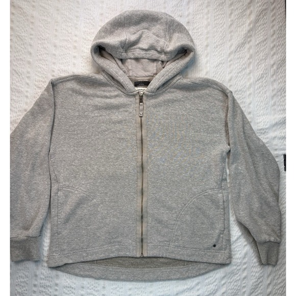 Prana Tops - prAna Gray Zip Up Hoodie Womens Large Fleece Lined Hemp Blend